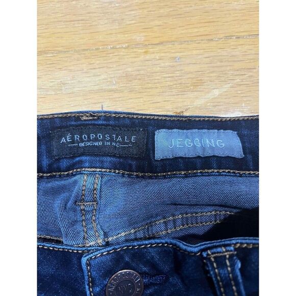 Aeropostale Jeans Womens 6 Jegging Blue High Rise Dark Wash Casual Stretch Denim - Picture 3 of 8